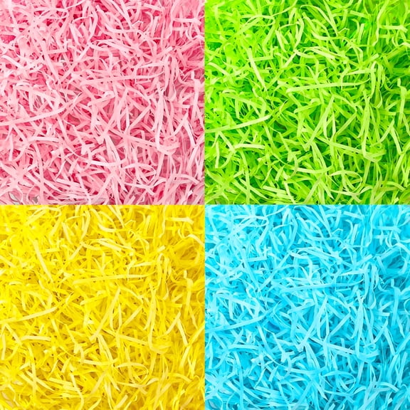 CCOCC 200G Paper Easter Grass,Shredded Paper Grass for Easter Basket Filling Gift Wrapping Colorful Basket Filler Bulk for Party Favors Decorations And Stuffers(7Oz)