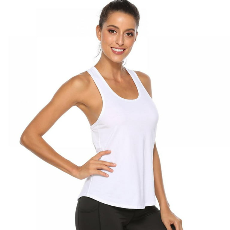 Xmarks Women's Yoga Tops Workouts Clothes Activewear Built in Bra Tank Tops  S-XL 