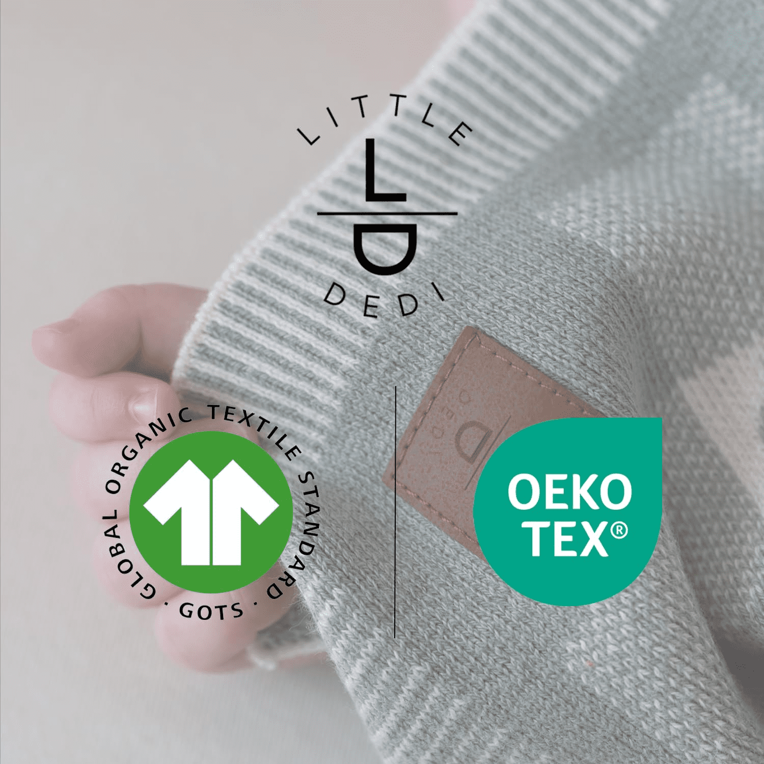 Gender-Neutral Checkered Baby Blanket 30x40 Inches, Green Dinosaur – 100% Organic GOTS Certified Cotton, Soft and Lightweight, Perfect for Swaddling