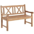 thumbnail image 2 of Nordic Teak 47" 2 Person Natural Outdoor, Patio and Garden Bench - Beige, 2 of 10