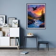 thumbnail image 7 of Diamond Art Kit for Adults, Sunset Over Mountain Stream Diamond Painting for Adults Beginners, 5D DIY Diamond Art Painting Kits, Colorful Diamond Painting Craft for Home Decor 12x16, 7 of 7