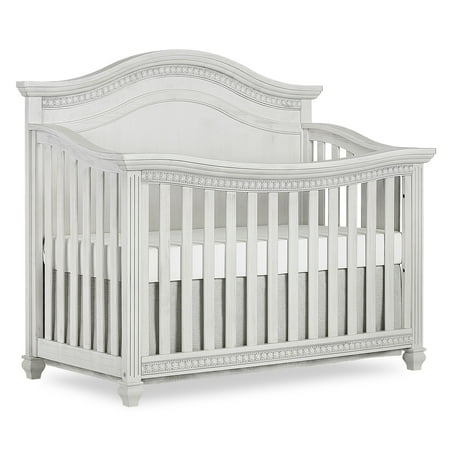 UPC: 0693892468142 | Evolur Madison 5-in-1 Curved Top Convertible Crib Antique Grey Mist