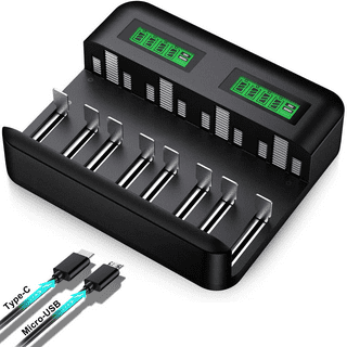 Acheter Piles rechargeables AA 1.2V + batterie Rechargeable AAA 3A avec  boîtier de batterie + chargeur de batterie intelligent avec écran LCD