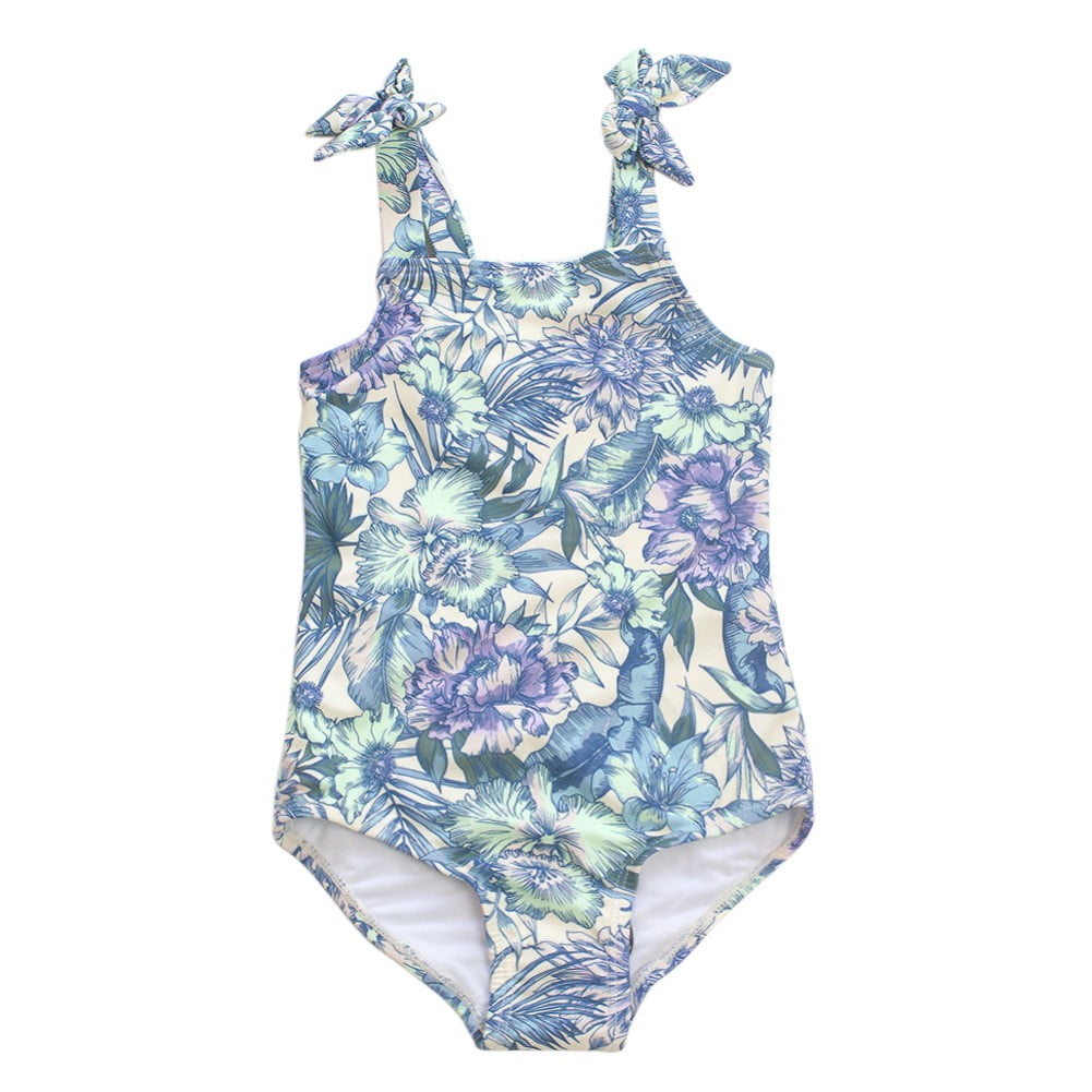 Yuanyu Little Girl One Piece Swimsuit Block Big Girl Swimwear Summer