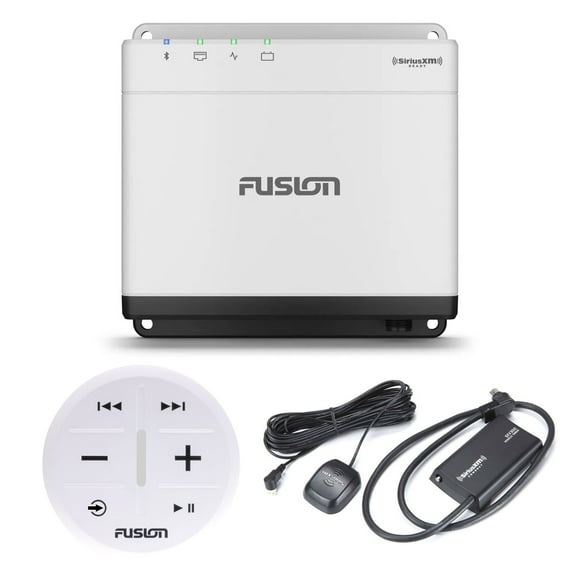 Garmin Fusion MS-WB675 Marine Hideaway Stereo with Digital Signal Processing (DSP) with ARX70W Wireless Remote, White, and SXV300v1 Satellite Radio Tuner