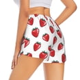 thumbnail image 3 of Goofa Hand Drawn Strawberry Printed Women 2 in 1 Running Shorts,Quick Dry Athletic Workout Shorts,High Waisted Athletic Shorts with Liner Pockets-X-Large, 3 of 9
