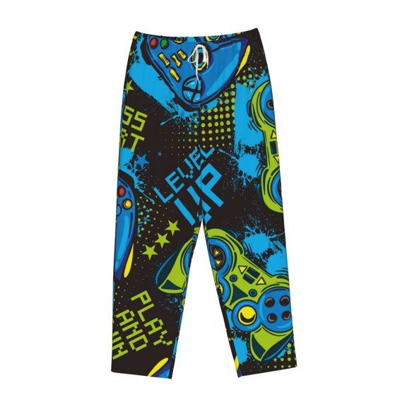 Kdxio Women's Comfy Stretch Play GamePrint Drawstring Pajama Pants-Large