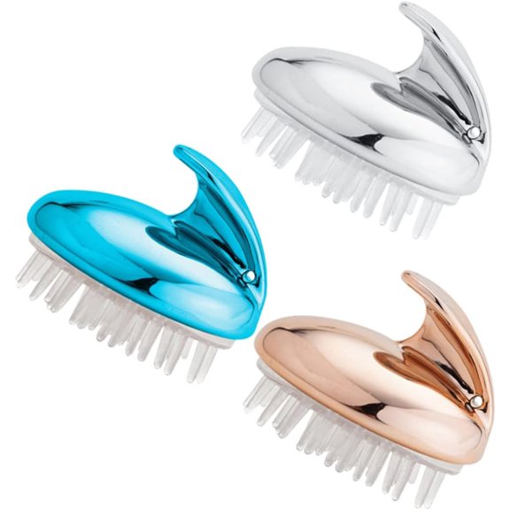 3 Pcs Massage Shampoo Scalp Massagers Scalp Shampoo Brush Massagers Scalp Massager Brush Silicone Shower Brush Household Scalp Combs Abs Hairdressing Hair Combs Curls