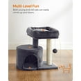 thumbnail image 3 of 19.3" Cat Tree Cat Tower with Sisal-Covered Scratching Posts Cat Bed Cat Condo for Indoor Cats, 3 of 7