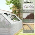 thumbnail image 6 of Outsunny 8.6 x 3 x 1ft Raised Garden Bed with Mini Greenhouse, Galvanized Raised Garden Bed with Cover, Green, 6 of 9