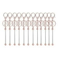 thumbnail image 1 of 12 Pieces Metal Beadable Keychain Bars Blanks for Beads Pendant Jewelry Charms DIY Crafts Keychains Making Gift, 1 of 5