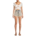thumbnail image 2 of Madden NYC Juniors' Super High Rise Denim Shorts, 2 of 5
