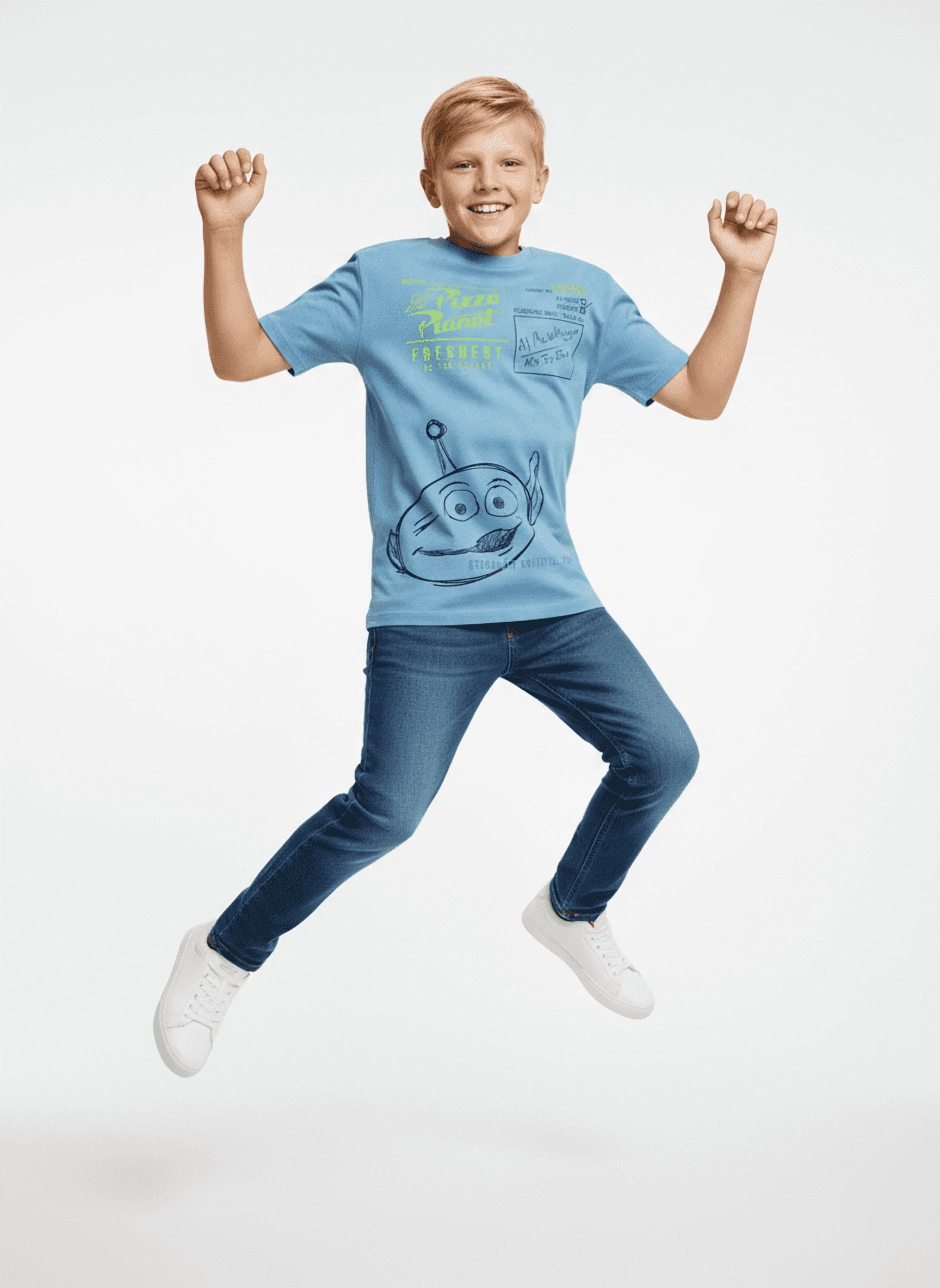 Toy Story Boys Mineral Wash Graphic Tee with Short Sleeves, Sizes 4-18