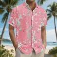 thumbnail image 2 of ZCFZJW Men's Hawaiian Wrinkle Free Shirts Big and Tall Regular Fit Casual Short Sleeve Button Down Tropical Floral Beach Vacation Tees Shirt Tops Multicolor#10 XXXXXL, 2 of 6