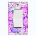 thumbnail image 1 of Metal Light Switch Wall Plate Outlet Cover (2 Teddy Bears Purple Pink With Love Heart Balloon Flower - Single Rocker), 1 of 2