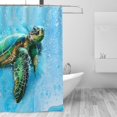 thumbnail image 5 of Shower Curtain Sea Turtle Waterproof Fabric Bathroom Curtain Set 72x72 Inch with 12 Hooks Home Decoration, 5 of 6