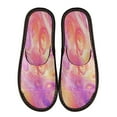 thumbnail image 3 of Unisex Travel Sandals House Slippers Includes Free Storage Bag for Hotel, Travel, Home Red Bubbles and Waves, 3 of 8