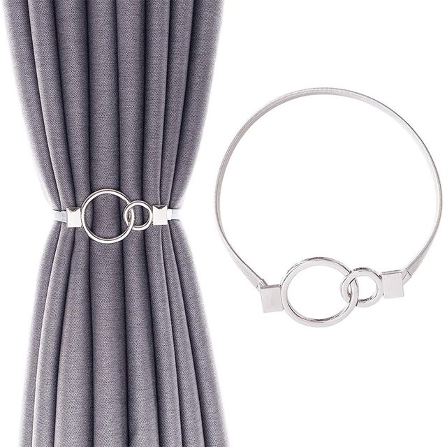 Harpily Attaches de Rideau 1 Pce Nœud Drapé pour Maison et Bureau Boucles de Rideau Solides avec Corde Tissée pour Décoration