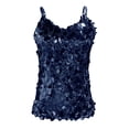thumbnail image 5 of Sparkly Sequin Camisole Tops for Women V Neck Spaghetti Strap Shiny Sequins Cami Tank Top Rave Party Clubwear, 5 of 6