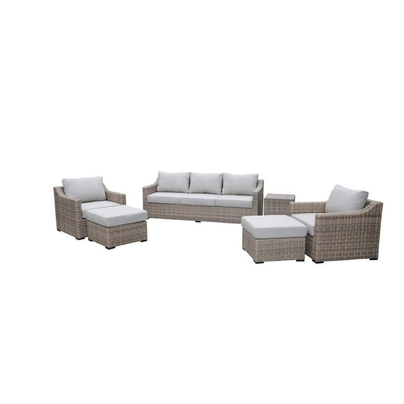 Maple Grove 6-Piece Conversation Set in Ash Grey