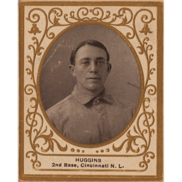 Miller Huggins (1879-1929). / Joueur de Baseball Américain pour les Rouges Cincinnati et St. Louis Cardinaux. Carte de Cigarette Photograph, 1909. Affiche Imprimée par (18 x 24)