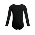 thumbnail image 3 of Moggemol 2Pcs Girls Ballet Dance Outfits Long Sleeve Gymnastics Leotard with Chiffon Tied Skirt Set Black M, 3 of 7