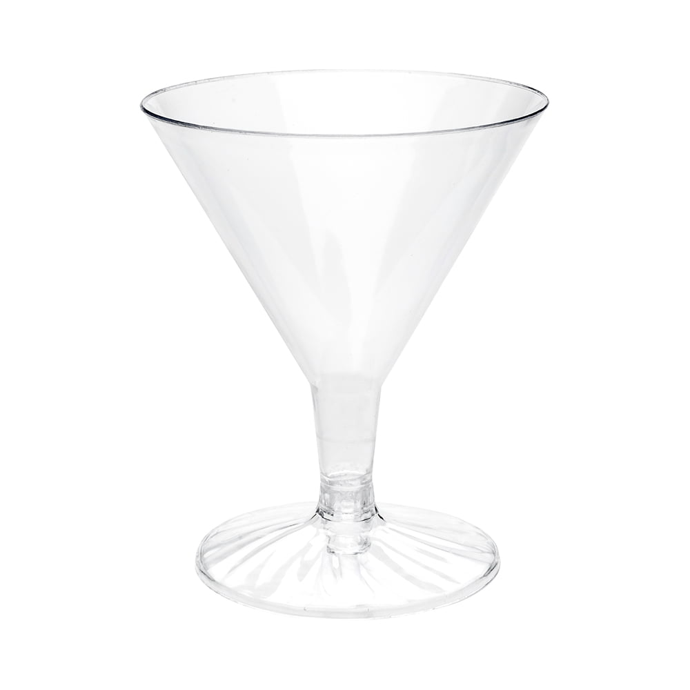 5 oz Round Clear Plastic Medium Martini Glass 3 1/4" x 3 1/4" x 4