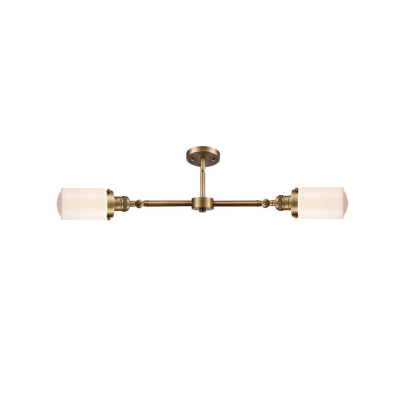 Innovations 209-BB-G311-LED Dover 2 Light Chandelier part of the Franklin Restoration Collection, Brushed Brass