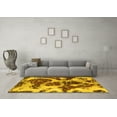 thumbnail image 3 of Ahgly Company Indoor Rectangle Abstract Yellow Modern Area Rugs, 3' x 5', 3 of 4