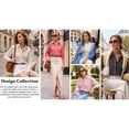 thumbnail image 4 of Womens Striped Button Down Shirts Casual Long Sleeve Collared Blouse Loose Fit Work Office Tops, 4 of 9