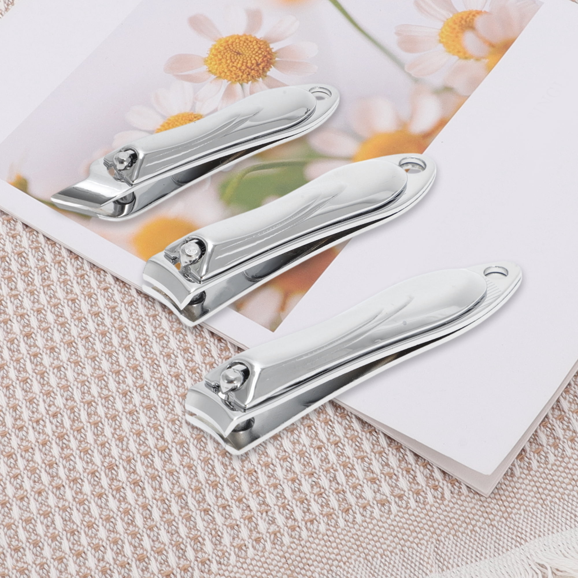 Unique Bargains 3pcs Convenient Nail and Toenail Clippers Set 3.15" Length Silver
