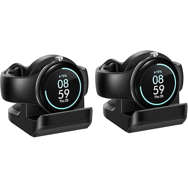 ccwonima Charger Stand Holder for Google Pixel Watch 2 Pack, Non-Slip Silicone Charging Dock Stand Base Bracket with Cable Management Slot (Charging Cable Not Included)