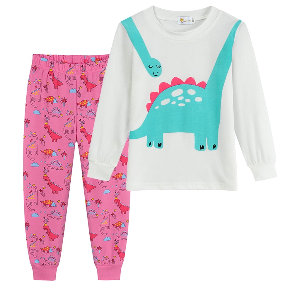 Girls cotton pjs hotsell