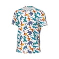 thumbnail image 6 of Wukai Block Dinosaur Print Men's Short-Sleeved Mesh T-Shirt,Quick-Dry Short Sleeve Workout T-Shirt-Small, 6 of 8