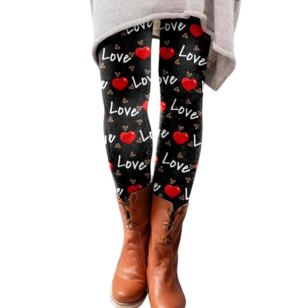 Gibobby Leggings Afelpados Pantalones con estampado amor personalizados para mujer, mallas personalizadas para mallas para correr, fiesta Santa Pilates, mallas con muñeco nieve(Multicolor, XL)