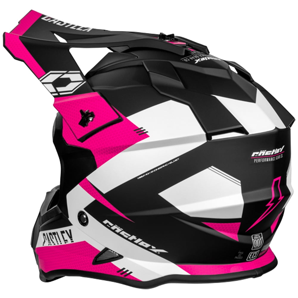 Castle Mode MX Corsa Youth Offroad Helmet Matte Pink Glo XL