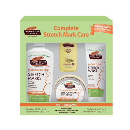 Palmer's Cocoa Butter Formula with Vitamin E Complete Stretch Mark Care Set, 4 (Best Skincare For Pregnancy Stretch Marks)