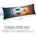 thumbnail image 5 of Soccer Body Pillow Cover,Soccer Ball in Fire and Water,Decorative Long Pillow Case Protector with Zipper Sport Theme Pillowcase Soft Large Pillow Cases Covers Cushioned for Bed,Couch,Home Gift 20"x54", 5 of 5
