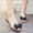 Blue, variant on Womens Sandals, Women Summer Open Toe Jelly Slip On Shoes Big Floral Fish Mouth Beach Sandals