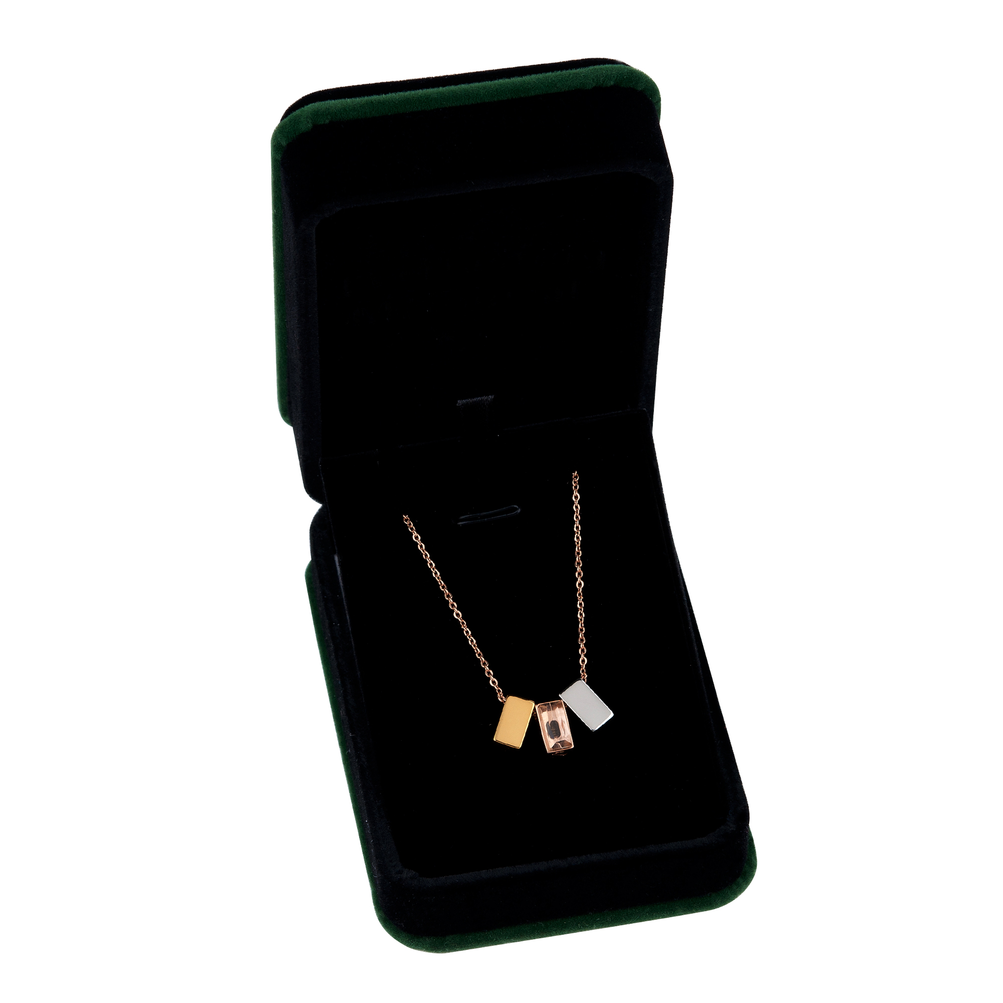Anavia See You Cremation Necklace for Ashes, Mini See Through Urn Necklace, Mini Cube Cremation Pendant, Cremation Jewelry, Memorial Jewelry, Mini Urn w/ Multicolor Cubes-[Gold & Rose Gold & Silver]