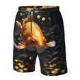 thumbnail image 4 of Pofeuu Golden Koi And Treasure Prin Men's Swim Trunks Quick Dry Bathing Suit Swimming Board Shorts Mesh Lining Beach Swimwear-XX-Large, 4 of 6