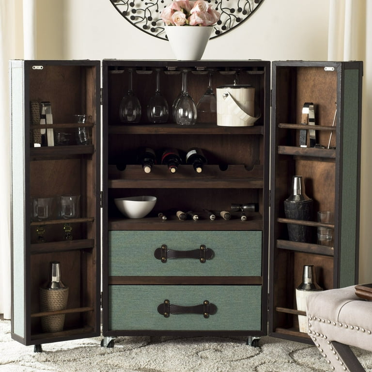 Grayson Bar Cabinet with Wine Storage Overall 42.1 H x 23.6 L x 17.7 D Stools Included No Walmart