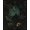 Green, Pattern 6, variant on ODIKA 8'x10' Washable Area Rug Durable, Non-Slip Dark Teal Gold Celestial Cat Design Mystical Moon and Starry Night Motif for Living Room, Under Sectional, Family