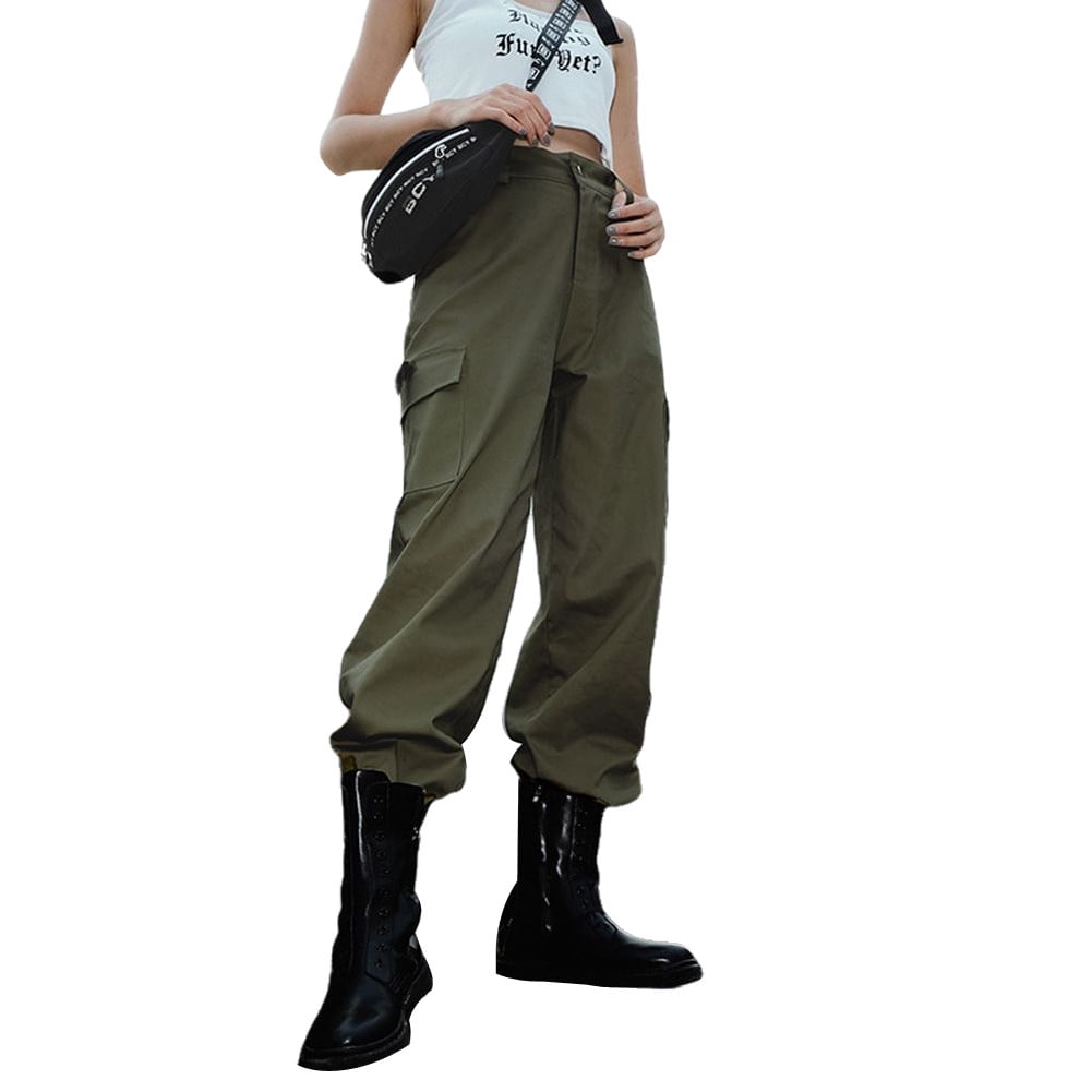 womens cuffed cargo trousers