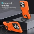 thumbnail image 2 of Dteck for iPhone 14 Pro Case with Invisible Built in Stand & Ring Holder,Military Grade Drop Protection Shockproof Hybrid Case for iPhone 14 Pro,Orange, 2 of 8