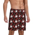thumbnail image 2 of Logiee Red Hot Chili 1 Print Men's Pajama Shorts with Drawstring & Pockets,Sleep Shorts for Men,Sleepwear Bottoms,Elastic Waistband Loungewear-X-Large, 2 of 6
