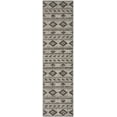 thumbnail image 3 of Safavieh Courtyard Allycia Geometric Indoor/Outdoor Runner Rug, Gray/Black, 2'3" x 10', 3 of 11
