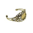 thumbnail image 4 of 2x DIY De Flores De Filigrana Brazalete Cabujón En Blanco Configuración De Bisel Joyería - Bronce Soledad Brazalete ajustable Brazalete, 4 of 10