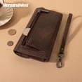 thumbnail image 6 of Montana West Wallet for Women Leather Wristlet Trifold Money Organizer with Coin Purse, Coffee, 6 of 7
