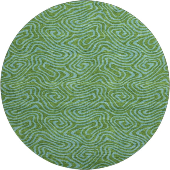 Dalyn Rugs Premium Machine Washable Mayfield AMF1031 Green 8' x 8' Round Rug